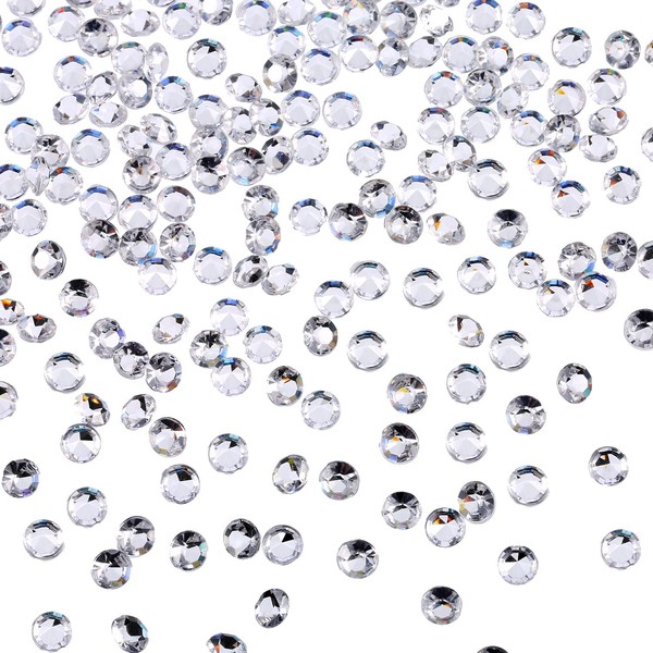 10000 Clear Wedding Table Scatter Confetti Crystals Acrylic Diamonds Rhinestones for Table Centerpiece Decorations Wedding Decorations Bridal Shower Decorations Vase Beads (Clear, 4.5 MM)