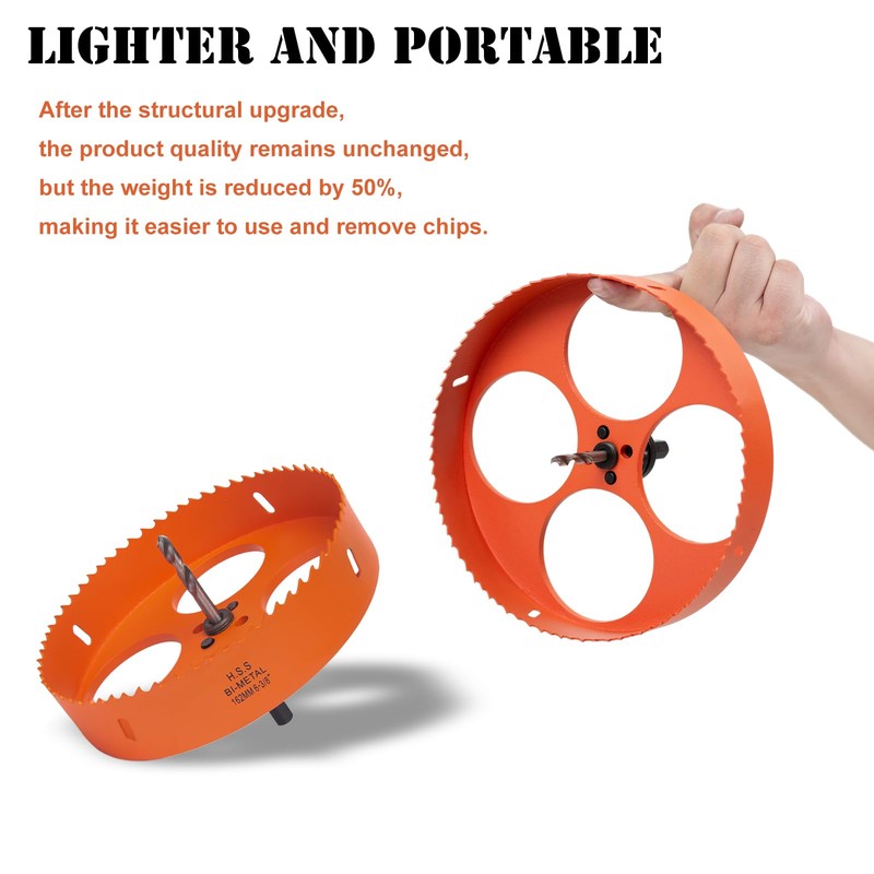 VIKITON 6-3/8 Inch Hole Saw with Arbor for Metal Wood