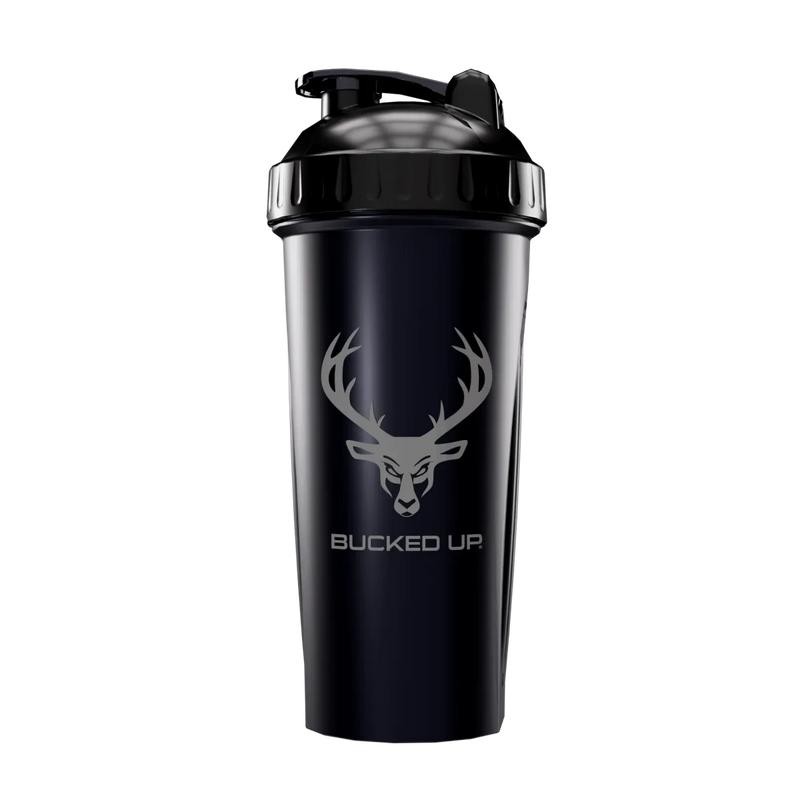 Bucked Up Perfect Shaker Bottle - 28 oz. Drinkware:_Black/Grey