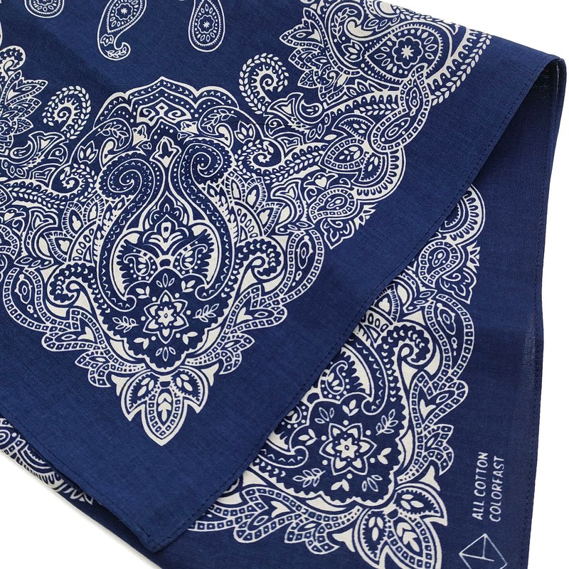 kakatrend Bandana, Paisley, 100% Cotton, Triangular Width, Adult, Fashionable, Handkerchief,