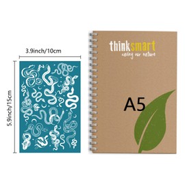 CREATCABIN Silk Screen Stencils for Polymer Clay Reusable Silkscreen Print Kit Self-Adhesive Printing DIY Art for Earring Jewelry Making Wood Fabric Wall T-Shirt Paper 5.9 x 3.9 Inch(Snake Pattern)