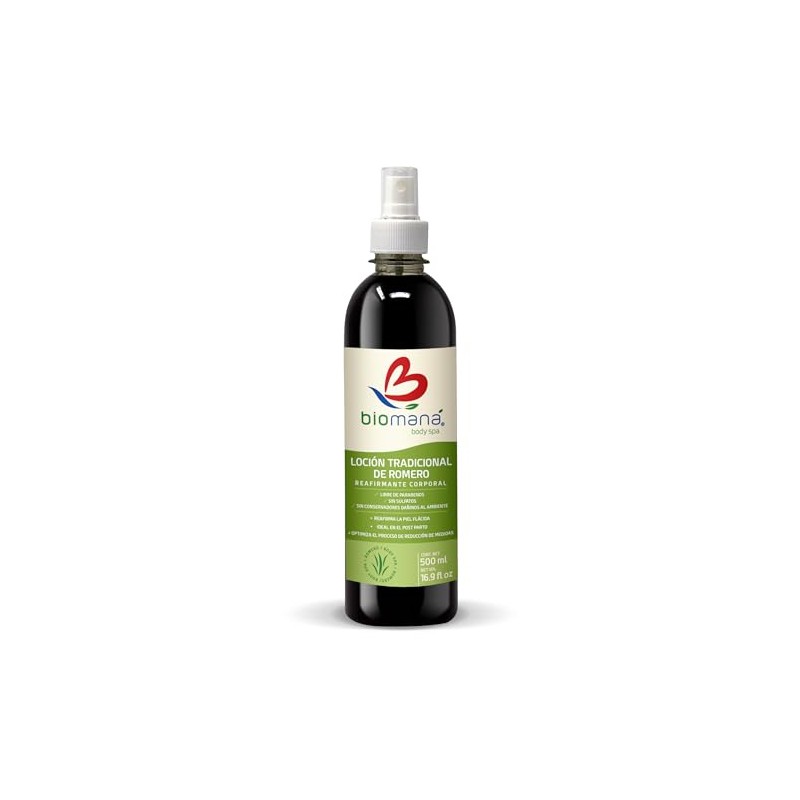 Loción tradicional Reafirmante de Romero 500ml, postparto