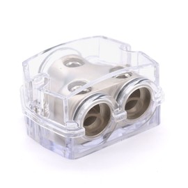 maxxcount PowerSplitter Power Splitter Block 1 x 0GA Input to 2 x 0GA Output for Car, Boat, Motorhome, Amplifier, Car HiFi Cable, Home HiFi or Electronics, Workshop