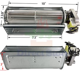 Direct Store Parts Kit DN100 Fireplace Fan Blower(Without Power Cord) Replacement for Heat Surge electric fireplace