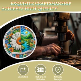 Pure Daisy Sobriety Coins, Recovery Medals - Clean NA AA Chips and Medallions, Flower Language Sobriety Chips, Non-Religious Sobriety Gifts for Women (120 Days, 4 Months)