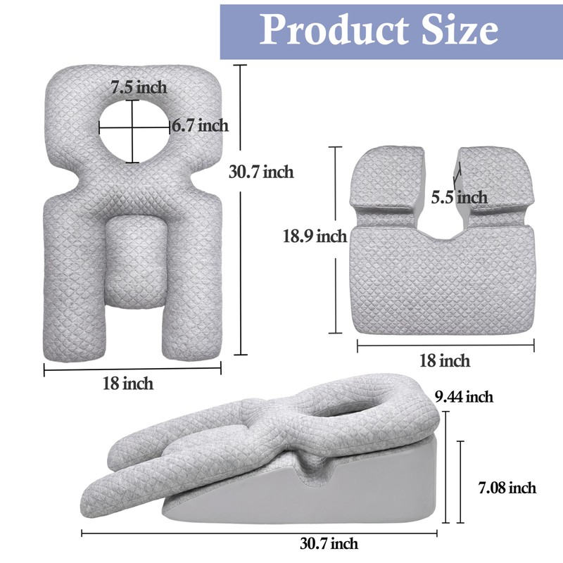 Novelledo Face Down Pillow After Eye Surgery, BBL Pillow After