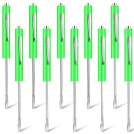Shimeyao 20 Pcs Pocket Flat Head Screwdriver Set Small Magnetic Pocket Screwdriver Bulk Mini Clips Slotted Screw Driver with Magnet for Mechanical Electrician Technician(Green)