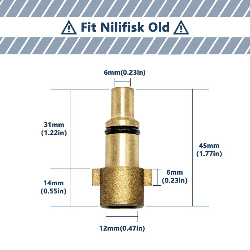DERASL Universal 1/4'' Quick Connect Pressure Washer Adapter - Compatible