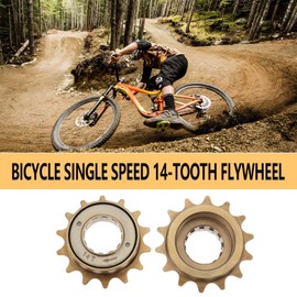 SING F LTD 2PCS 14T Bicycle Single Speed Flywheel Sprocket 34mm Thread Bicycle Flywheel fits BMX Bikes with 10mm Axles and Suitable for Mountain Road Bicycle Folding Bicycle