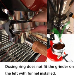 NEOUZA 53mm Stainless Steel Coffee Espresso Dosing Funnel Ring Catcher Fits for Breville Barista Portafilter