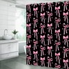 ZKJSMGS Cute Shower Curtain,Pink Black Bow Dots Modern Aesthetic Bathroom