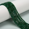 JM Design Emerald Green Dyed Jade Faceted Round Beads Size