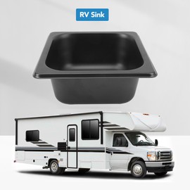 6.89x6.5x2.76in RV Kitchen Sink, 304 Stainless Steel Black Bar Sink, Electroplated Drop in Small Bar Sink for Boat RV