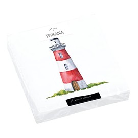 20 Napkins Single Lighthouse on White | Table Decoration | Decoupage | Napkin Technology 33 x 33 cm