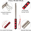 8.2FT（2.5M）Telescopic Handheld Flag Poles with Clips， Portable Camping Flag Pole