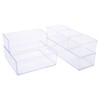 Bodico 6-Piece Vanity Plastic Makeup Organizer Tray, 11.81" x 8.58",
