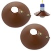 SquEqu 2 Pack Tent Lamp Shades PU Leather Detachable Camping