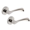 Excel Flex Passage Door Handles, Polished Chrome, Round Rose