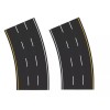 EASY STREETS N SCALE ROADWAY-FRESH ASPHALT-3 LANE INTERSTATE SECTION-BROAD CURVE