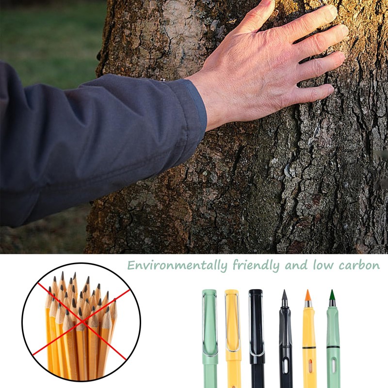 Colourful Eternal Pencil, Pencils with Eraser with 24 Interchangeable Heads,