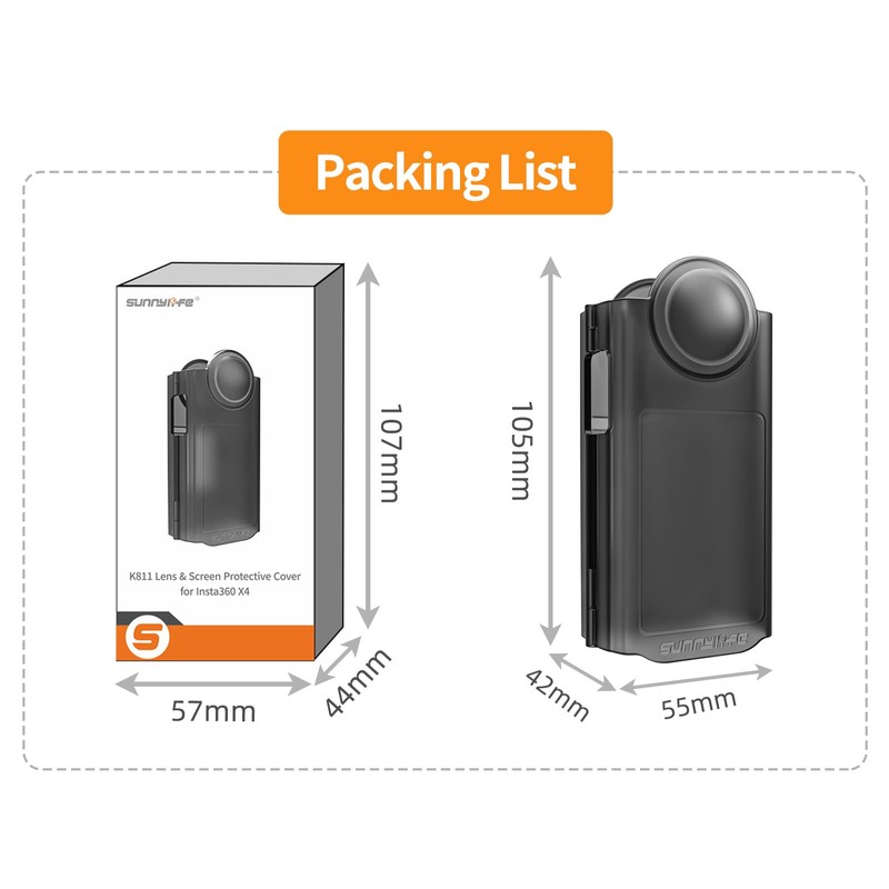 MotuTech Protective Case for Insta360 X4 Lens and Screen Anti-Scratch