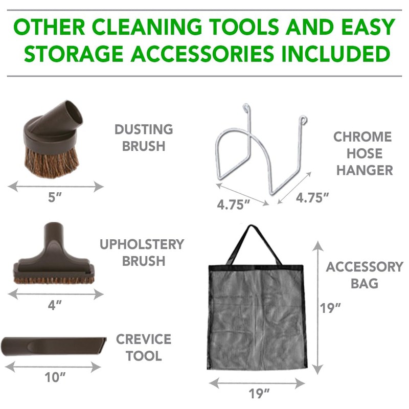 OVO Central Vacuum Standard Kit, with 30/35/40/50ft Low-Voltage Hose, ON/Off