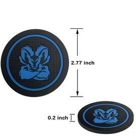 HANNHAI Car Cup Holder Coaster, 2PCS 2.75 Inch Universal Non-Slip Cup Holders, Car Interior Accessories Car Cup Holder Coasters，Car Drink Coaster Holder Compatible with 1500 2500 3500 (Blue)