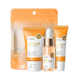 LAIKOU Vitamin C Skin Care Serum Eye Cream Face Cream Set for Women Teen Girls Mom Daughter Mom's Christmas Birthday Beginner Kit TSA Friendly 3pcs / 라이쿠 비타민 C 스킨 케어 세럼 아이 크림 페이스 크림이 포함된 여성용 세트 틴 걸스 엄마 딸 엄마의 크리스마스 생일 초보자 키트 TSA 친화적인 3개 3pcs