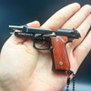 Glodse Mini Gun Keychain, Wooden Pistol Shape Key Chain Accessories,