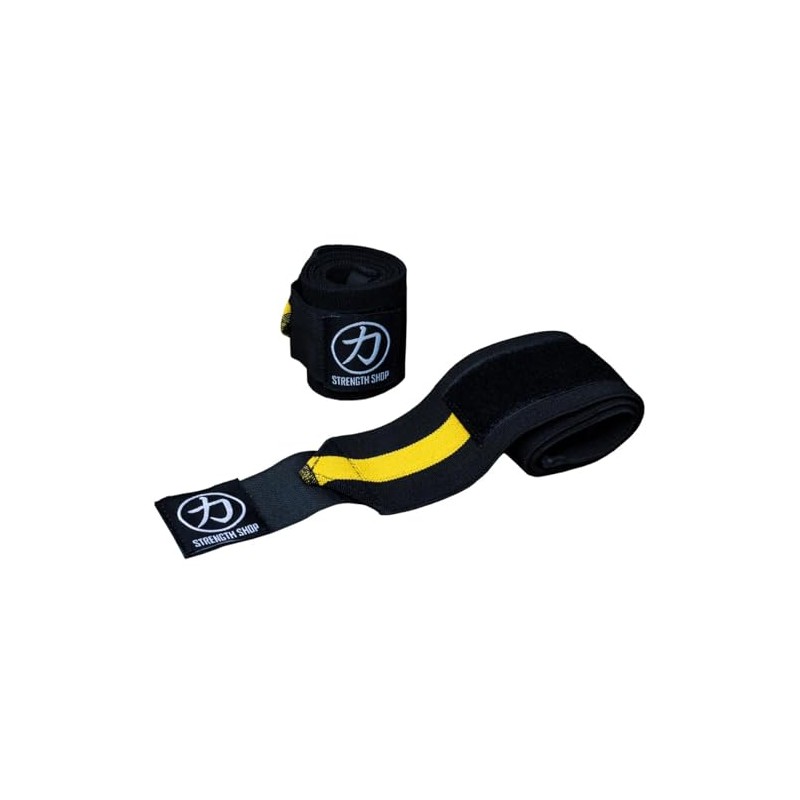 Strength Shop Thor Wrist Wraps - Yellow/Black (12" (30cm))