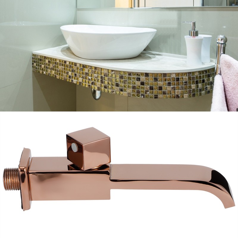 G1/2 Wall in Faucet Single Cold Waterfall Sink Basin Water