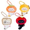 4Pcs Cute Animal Keychains Set - Tiyaki Cat, Capybara &