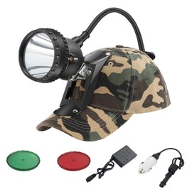GearOZ 10W Coon Hunting Lights Headlamp for Coyotes Hog Predators, 4 Lighting Modes, IPX5 Waterproof Camping Hiking Fishing Headlamp Rechargeable 400 Lumens Bright Headlight with Hunting Cap