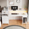 Furologee 60" White Office Computer Desk with 4 Drawers,Gaming Desk