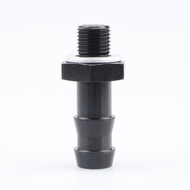 AC PERFORMANCE Metric M10x1.0 to 3/8" Barb Push on Hose Fitting Adapter Aluminum Black