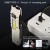 EDC Tactical Flashlight, Flat Flashlights Rechargeable,Dual-Switches LED Small Flashlight with