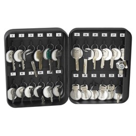 Honeywell Safes & Door Locks - 24 Hooks Small Key Box for Office - Durable Metal Key Lock Box Keeps your Keys Safe - Scratch Resistant Key Holder Box Comes with 2 Entry Keys - 0.07 CU - Black - 6105