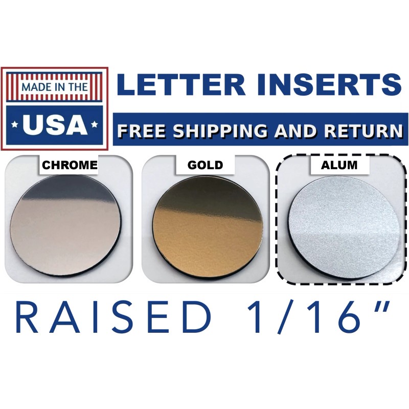 Advanced Trims ALUMINUM Glove Box Dashboard Letter Inserts fits 2016-2025