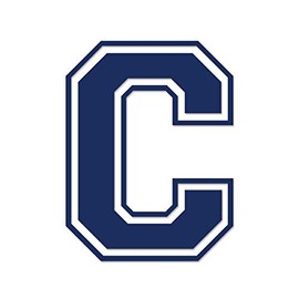 Applicable Pun Varsity Letter C - Vinyl Decal for Outdoor Use on Cars, ATV, Boats, Windows and More - Dark Blue (Navy) 10 Inches Tall