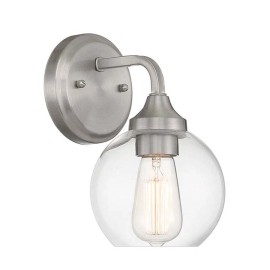 Craftmade Traditional Glenda 1 Light Wall Sconce, Nickel - 56201-BNK