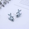 Cimenexe Bohemian Acrylic Shark Stud Earrings Gray Clay Shark Earrings