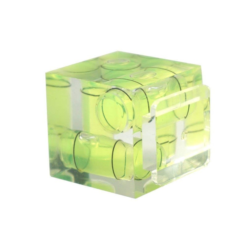 Dual-Axis Clear Bubble Level with Easy See Green Fluid