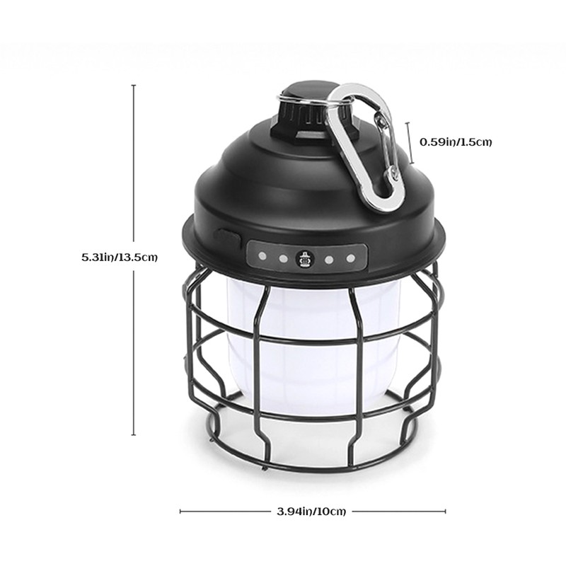 USB Rechargeable LED Camping Lamp 3 Light Modes Tent Lights
