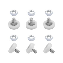 UUYYEO 8 Sets Nylon Drawer Rollers Shower Door Wheels Drawer Pulley Runners Kitchen Cabinet Drawer Rollers File Cabinet Pulley Cabinet Positioning Rollers with Nuts 22mm