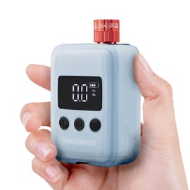 ROCKBROS Fahrrad Elektrische Luftpumpe 150PSI, Kabelloser Mini Tragbare Pumpe für Motorrad Fahrrad Bälle, über Type-C Wiederaufladbar, mit LED-Anzeige Shrader & Presta Ventile