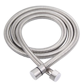 Angle Simple Brushed Nickel Shower Hose 59", Stainless Steel Replacement Flexible Hand Held Shower Sprayer Hose, 1/2" IPS