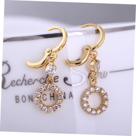 SHOWERORO 1Pair women earrings esrrings earrings for women hoops zircon ear rings women zircon earrings women simple earrings women ear rings gold filled earrings Simple and stylish women's