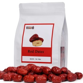 Jujube Dates, Chinese Red Jujube Dates,1 LB 100% Natural,for Snacking,Brewing Tea,dessert, Baking,cooking,etc.