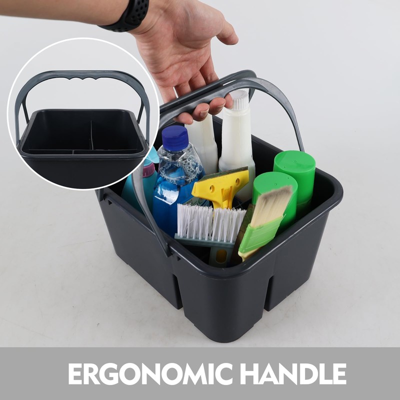 Tyminin Plastic Utility Caddy with Handle, Shower Caddy Tote 4