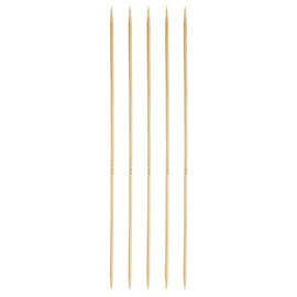 HARFINGTON 5Pcs Bamboo Knitting Needles Double Pointed US 1(2.25mm) 7.9 Inch(20cm) Straight for Handmade Creative DIY Knitting Craft Yarn, Yellow
